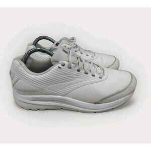 Brooks Womens‎ Addiction Walker 2 Sneakers 9 2A White Leather Narrow
